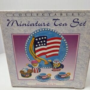 Miniature Collectible Americana Tea Set 1996